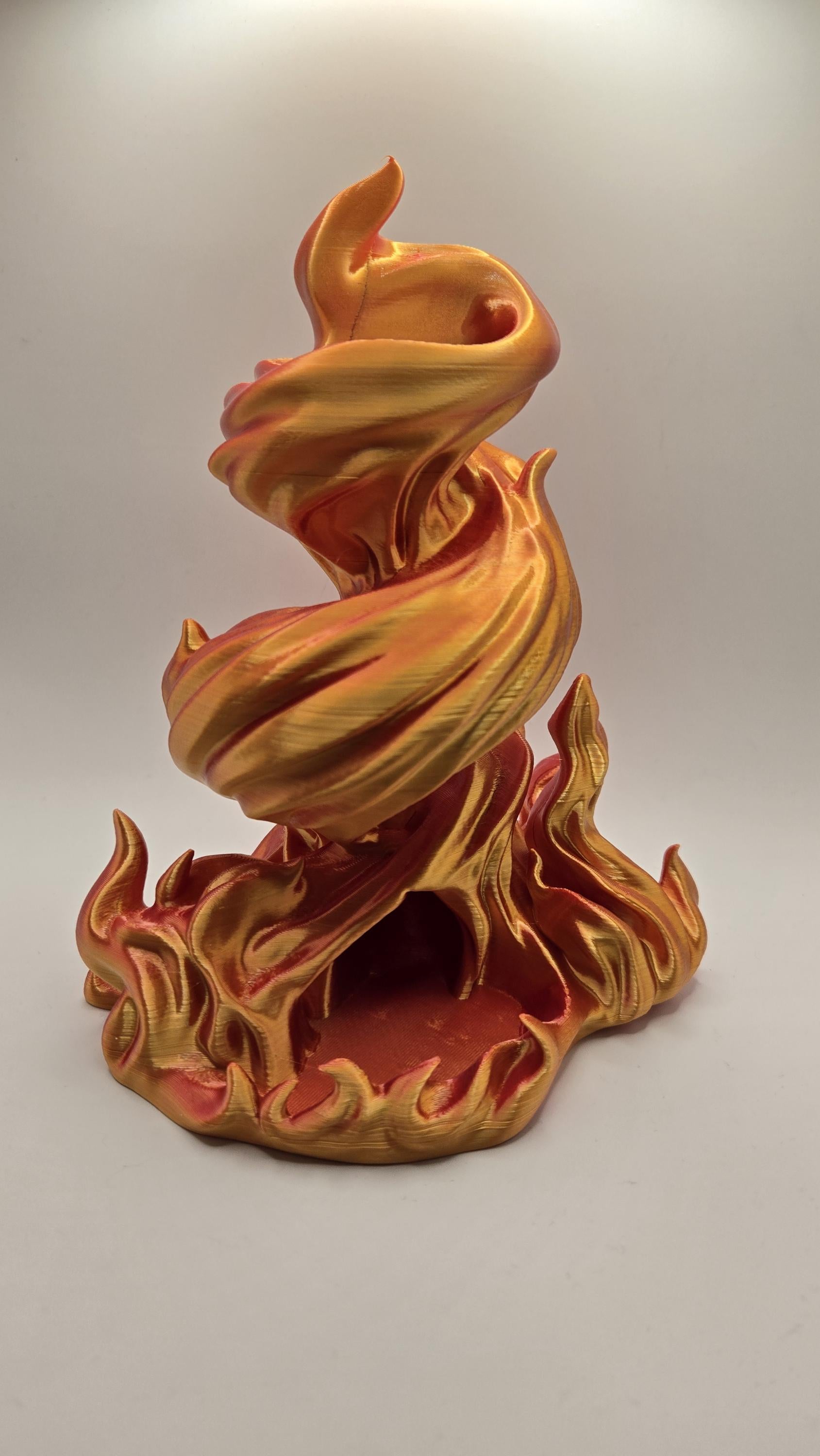 Flaming Tower 3D Printed Dice Tower