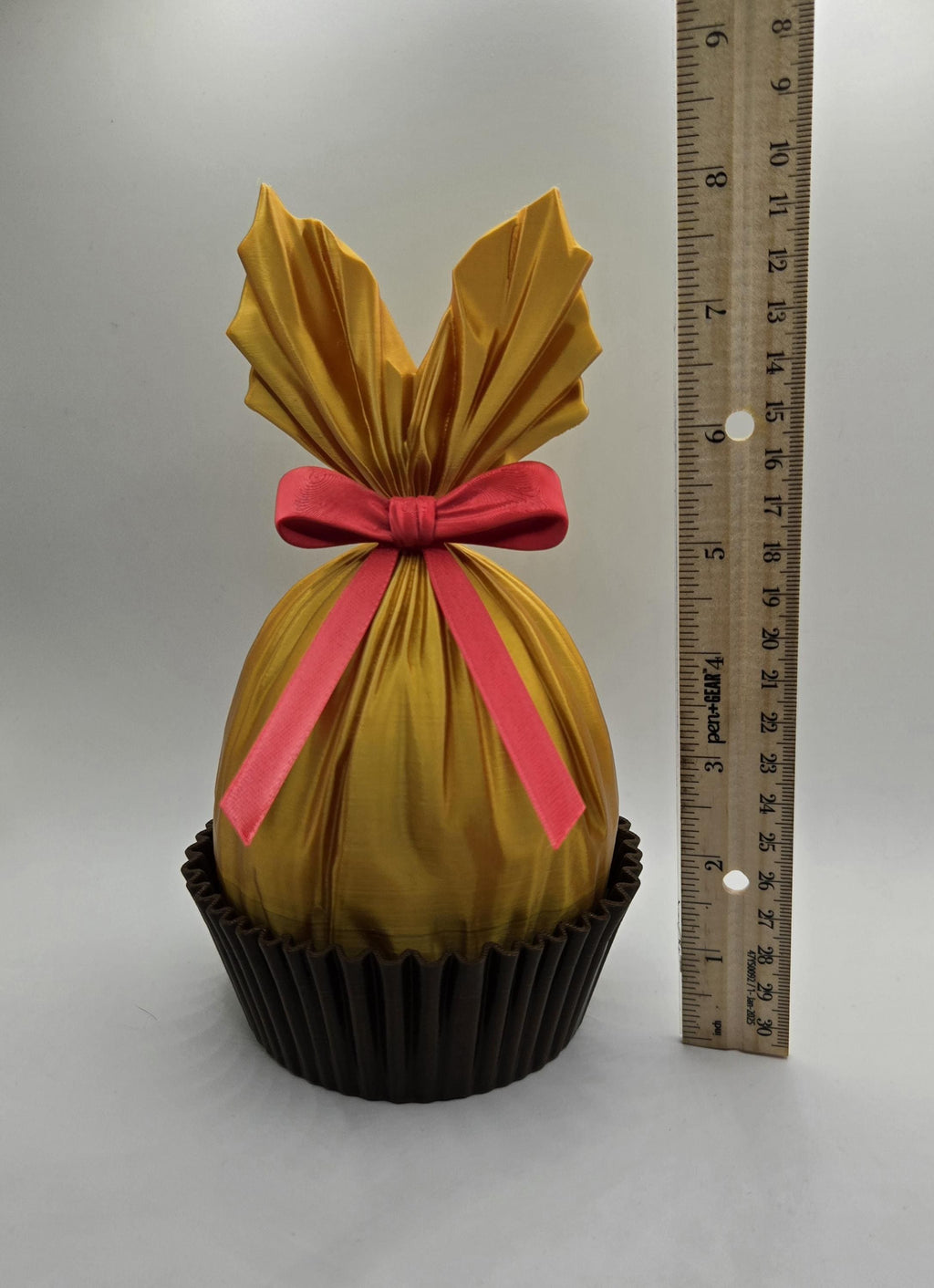 3D Printed Golden Treat Easter Egg Shaped Storage Box | Secret Compartment Trinket Box