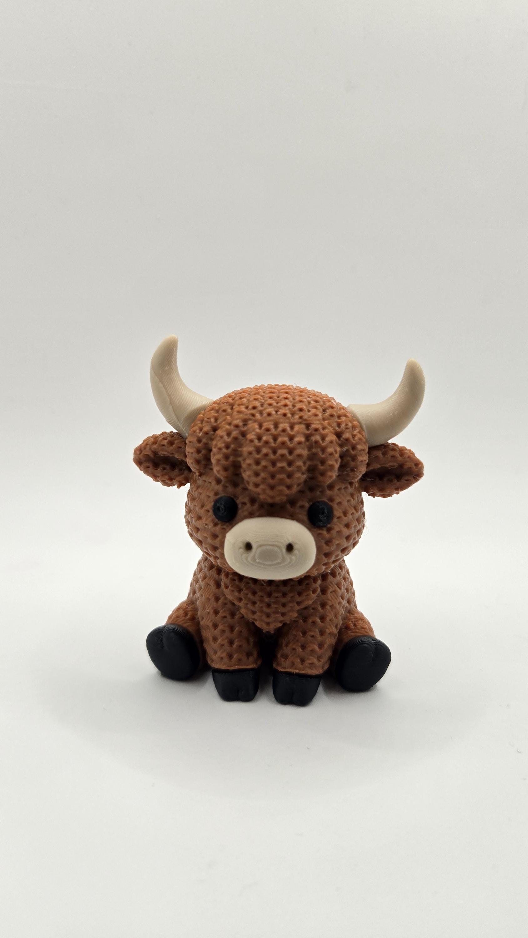 3D Printed Crochet Style Highland Cow