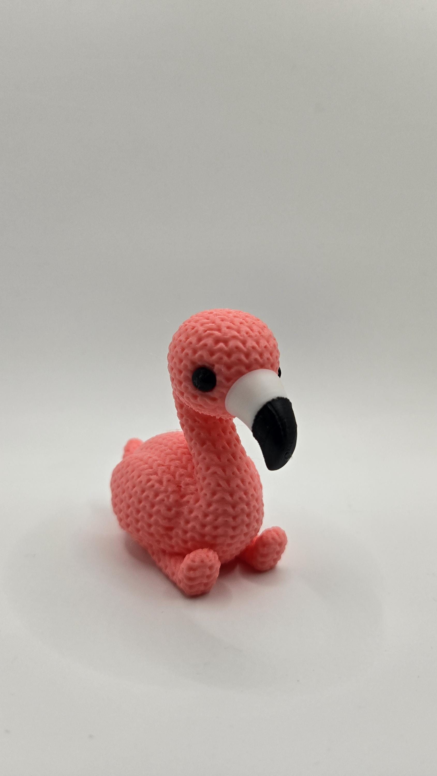 3D Printed Crochet Style Flamingo | Knit Design Miniature