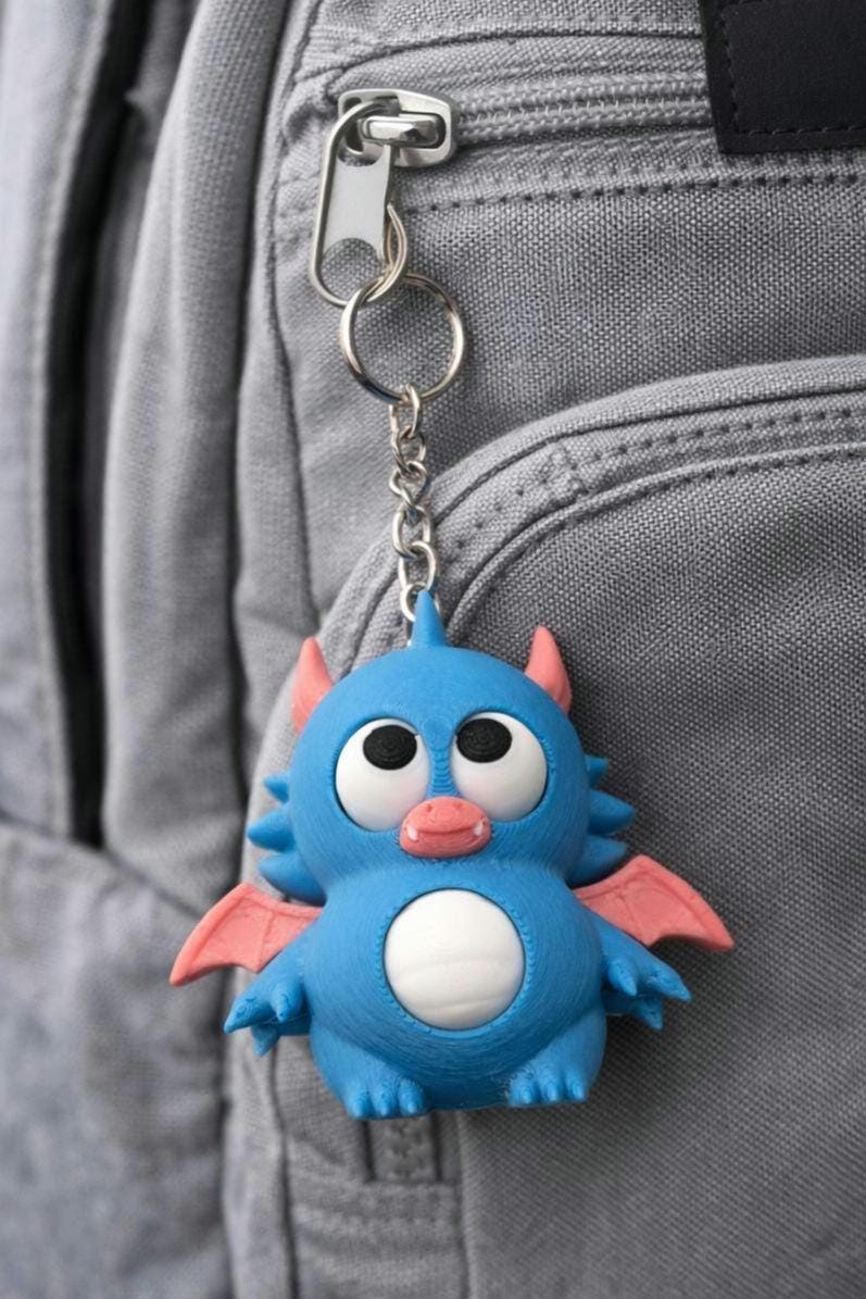 Belly Rubs | Rub-A-Dub Dragon Fidget Toy 3D Printed Keychain