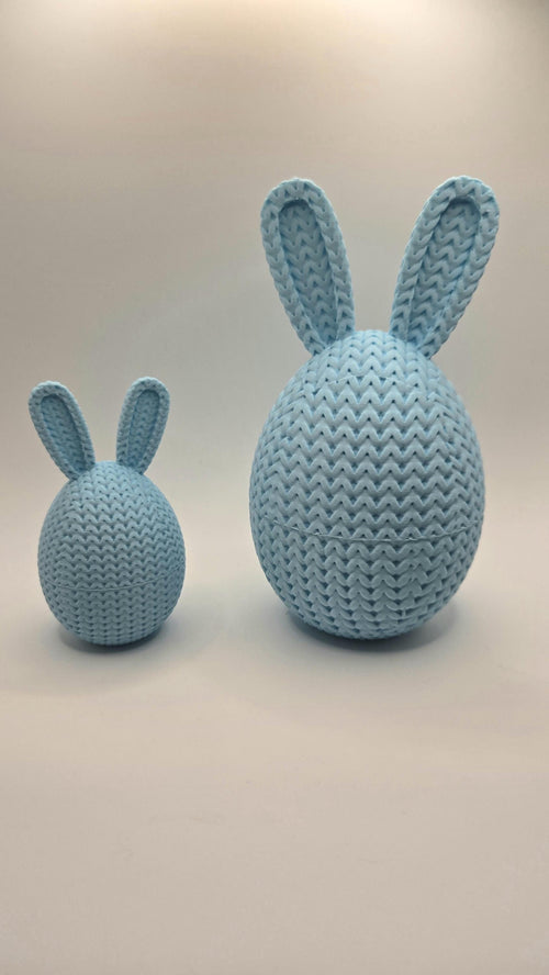 3D Printed Crochet Bunny Easter Egg Storage Box | Trinket Container