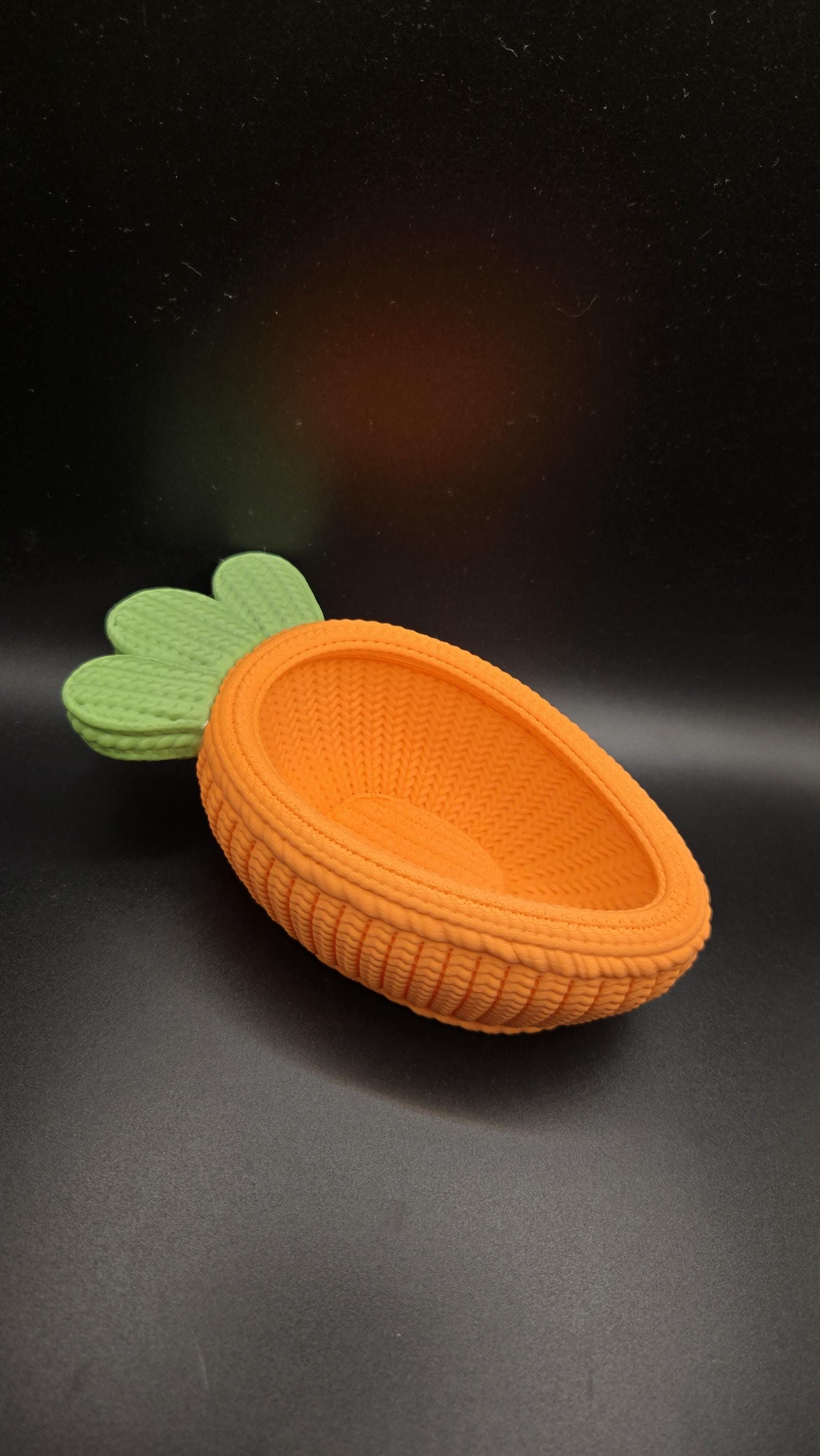 3D Printed Crochet Carrot Easter Bowl | Spring Candy Dish