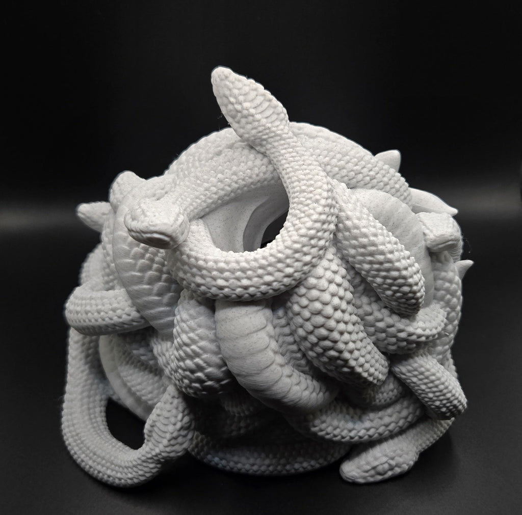 Marble Medusa 3D Printed Gorgon Dice Tower