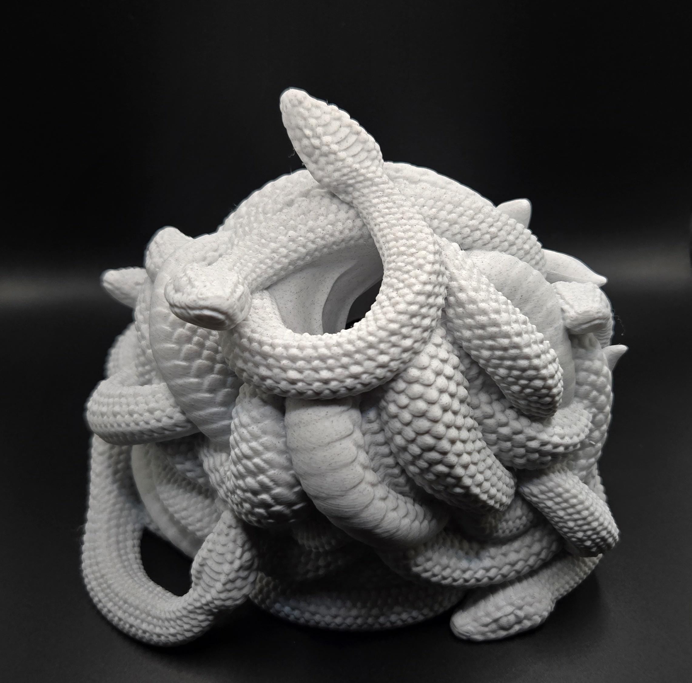 Marble Medusa 3D Printed Gorgon Dice Tower