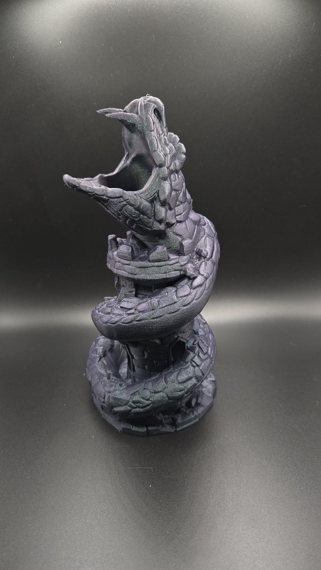 Basilisk Castle 3D Printed Snake Dice Tower