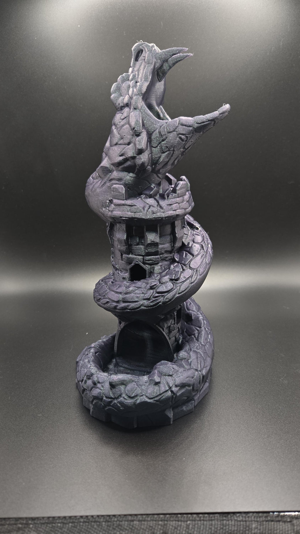 Basilisk Castle 3D Printed Snake Dice Tower