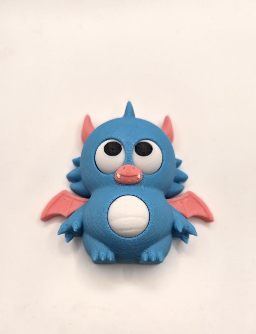 Belly Rubs | Rub-A-Dub Dragon Fidget Toy 3D Printed Keychain
