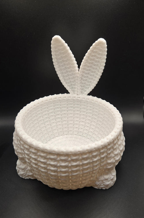 3D Printed Crochet Bunny Ears Easter Bowl | Spring Candy Dish