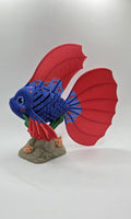 Betta Fish Articulated 3D Printed Fidget Toy and Stand