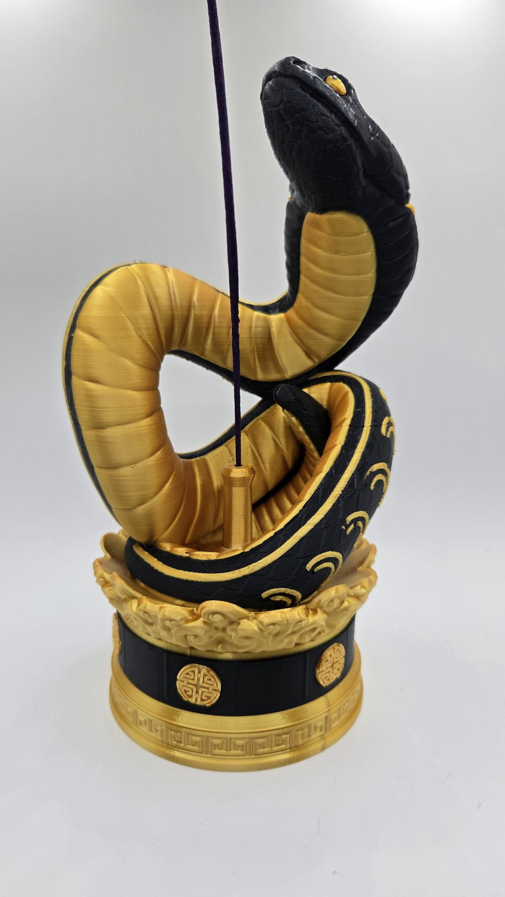 Golden Cobra Incense Holder 3D printed