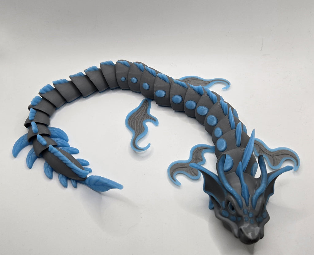 Glow In The Dragon Water Dragon Articulated Fidget 3D Printed Toy