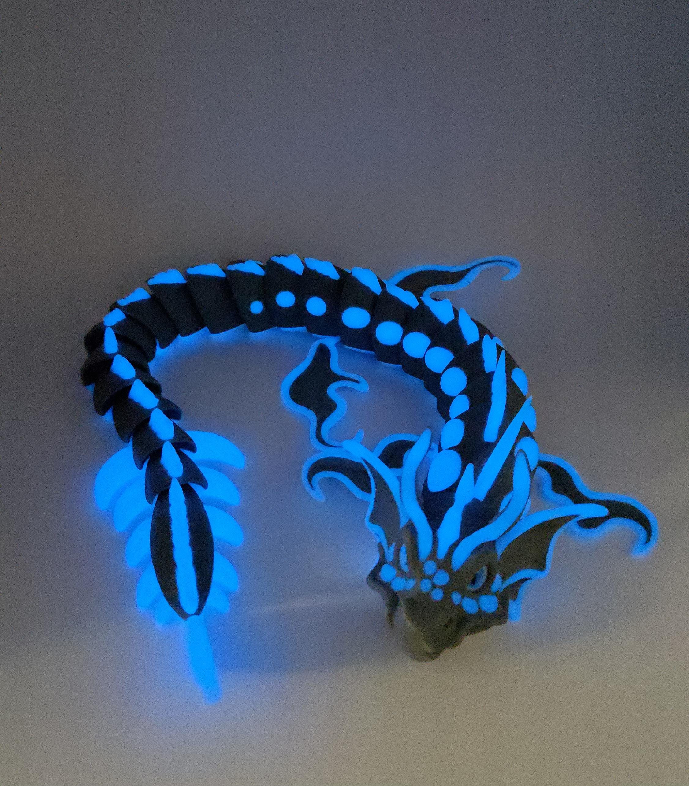 Glow In The Dragon Water Dragon Articulated Fidget 3D Printed Toy