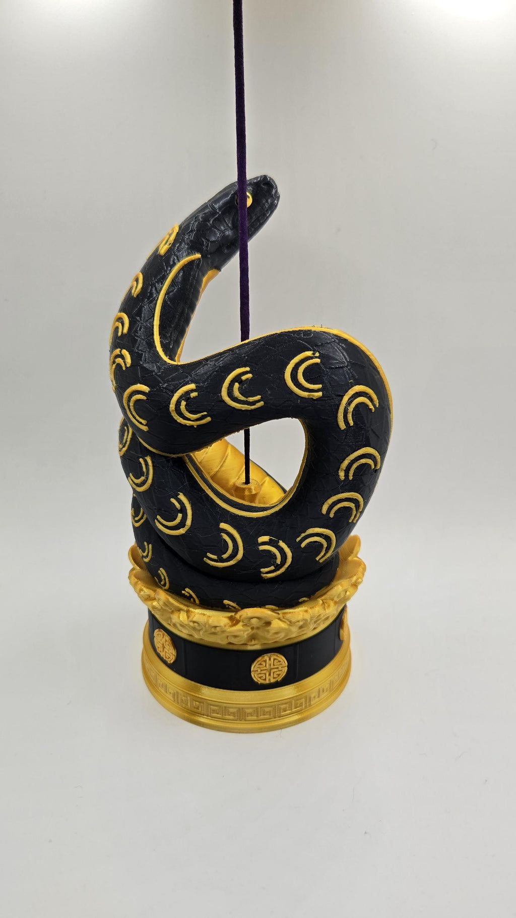 Golden Cobra Incense Holder 3D printed