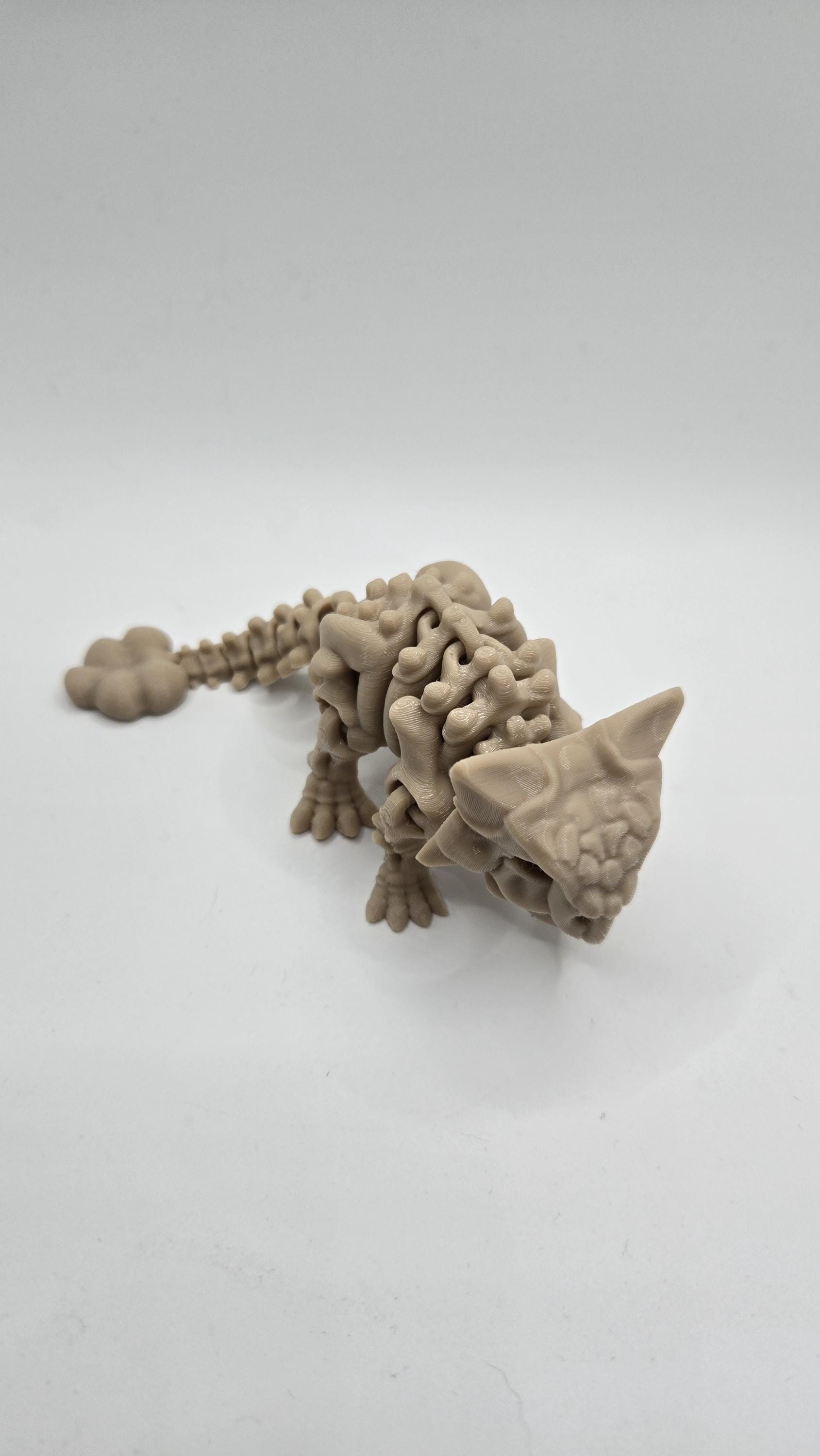 Ankylosaurus Skeleton Articulated Fidget 3D Printed Fossil Flexi Standing Figurine